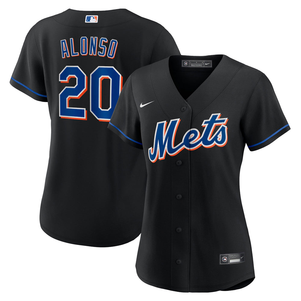 Women's New York Mets Pete Alonso Alternate Player Jersey - Black