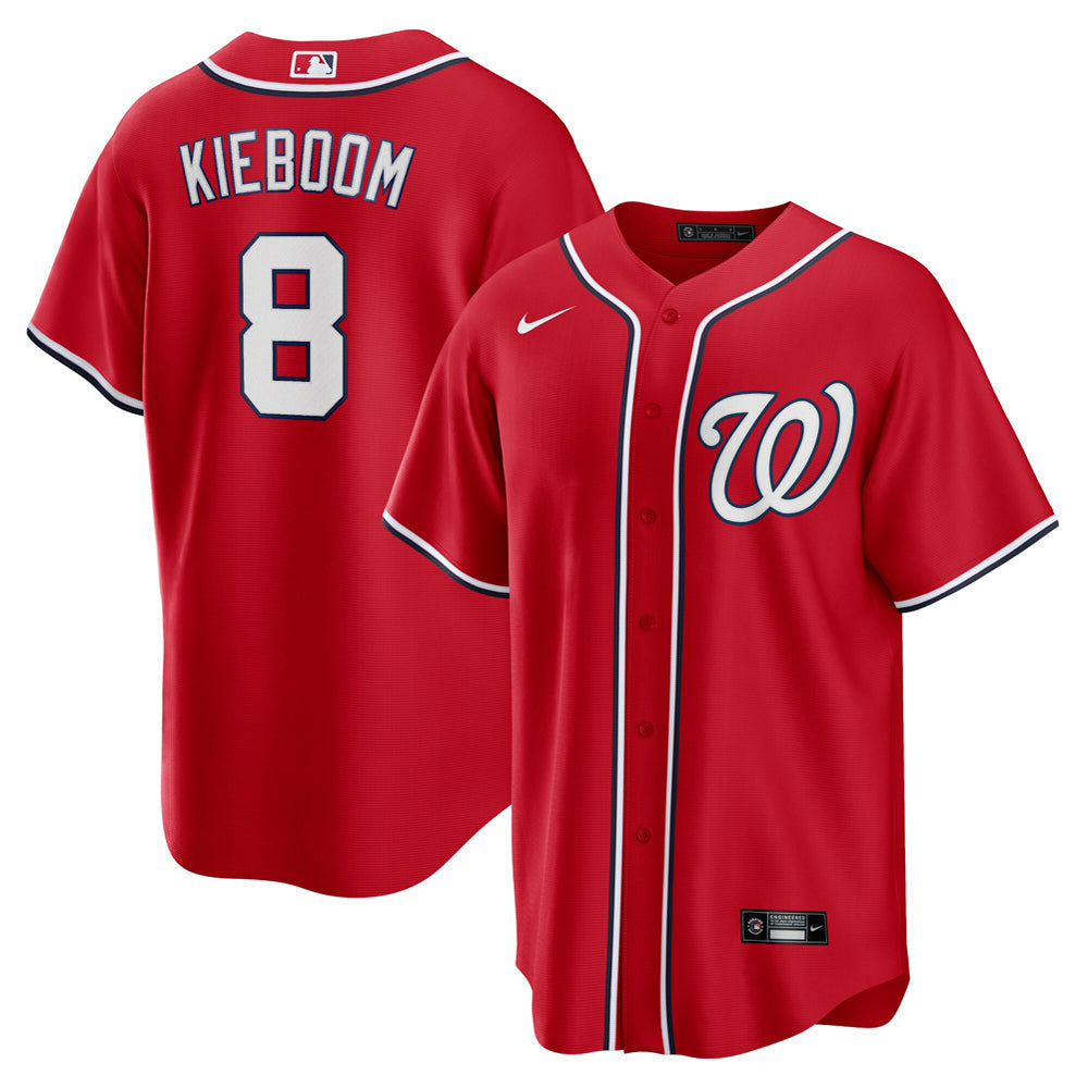 Men's Washington Nationals Carter Kieboom Alternate Player Name Jersey - Red